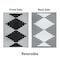World Rug Gallery Bohemian Stripe Diamond Reversible Recycled Plastic 3' X 5' Black Outdoor Rug 6071BLACK3X5 - alternate 3
